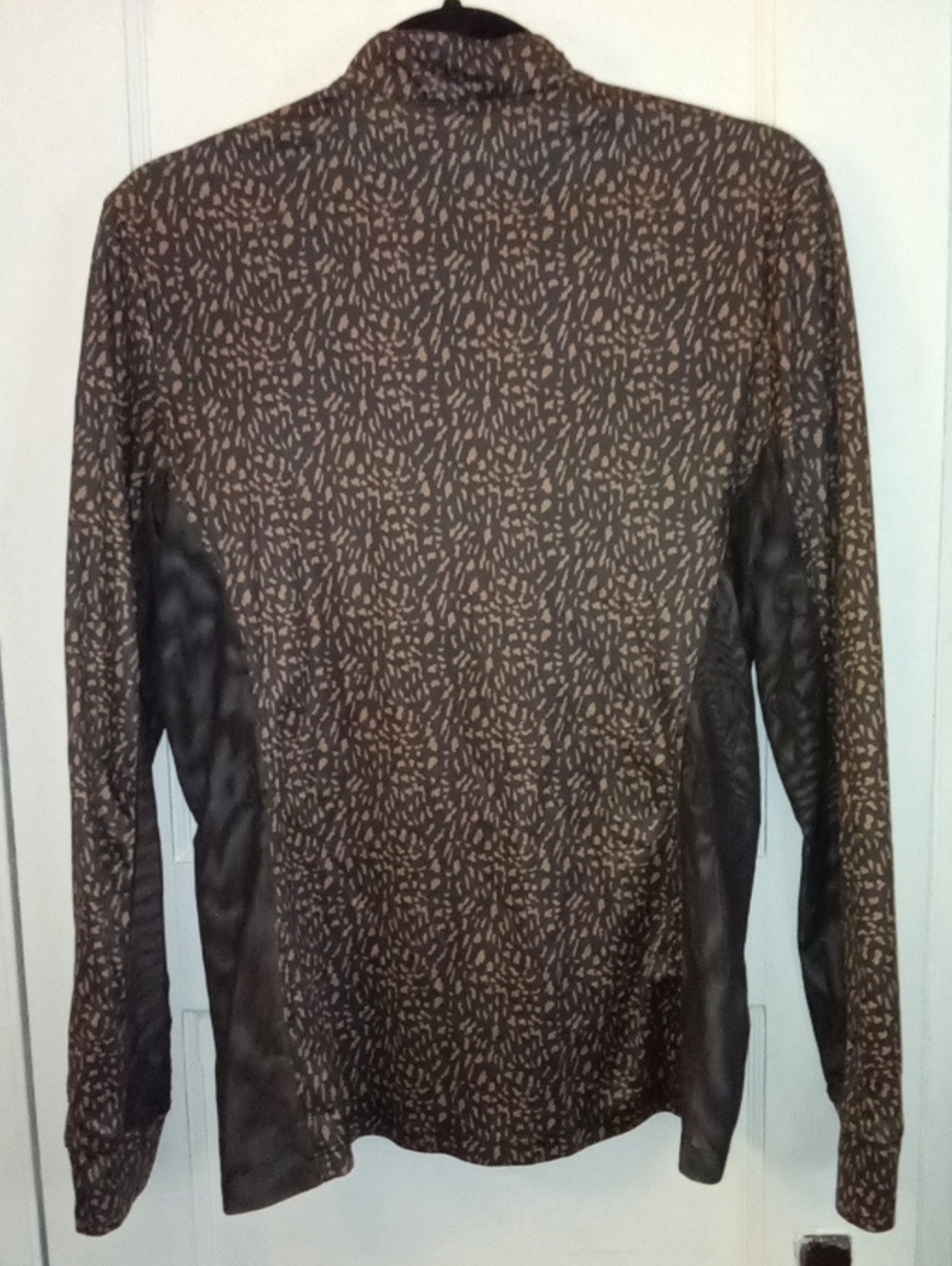 Brown Patterned Quarter-Zip Jacket - Picture 4 of 4